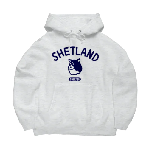 シェルティのカレッジロゴ(navy) Big Hoodie