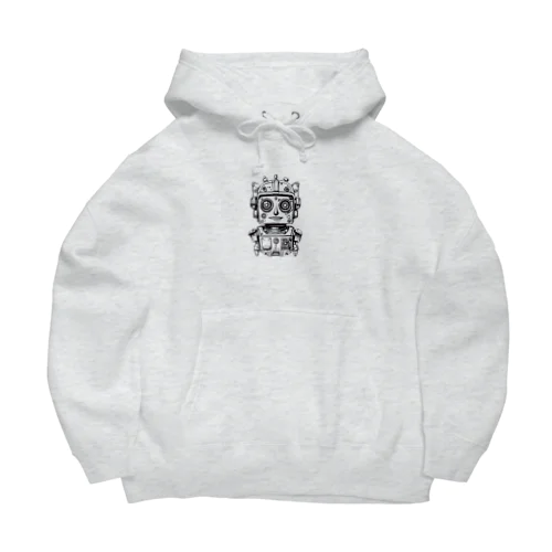 じっと見るガラクタくん Big Hoodie