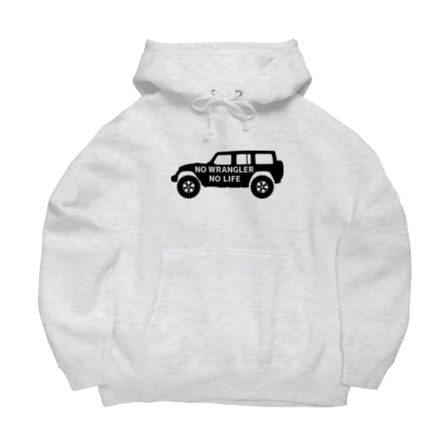 ノーラングラーノーライフ ジープ ブラック Big Hoodie