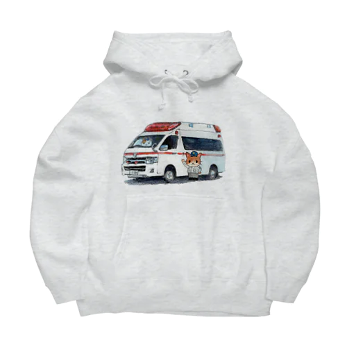 救急車と救急隊のにゃんこ Big Hoodie