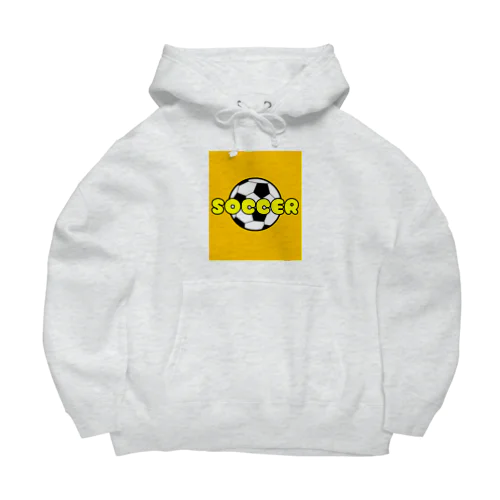 サッカーボール柄Tシャツ（黄色/白） Big Hoodie