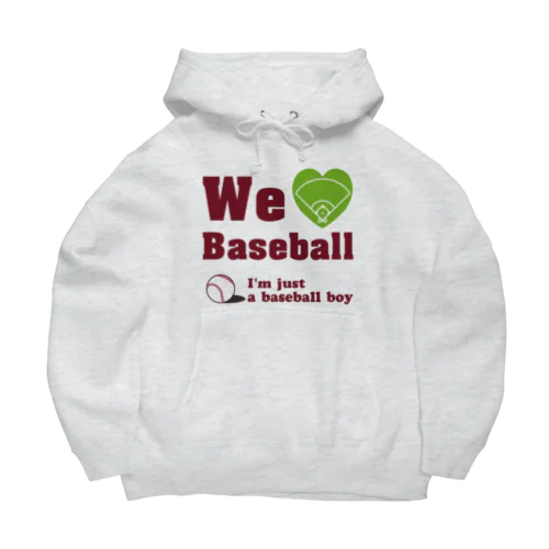 We love Baseball(レッド) Big Hoodie