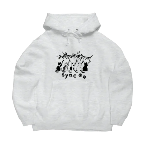 シンクロにゃんこ Big Hoodie