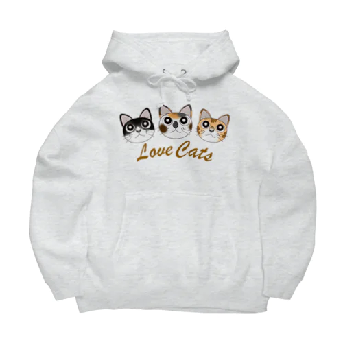 猫 ねこ ネコ Love Cats Tシャツ バッグ 帽子 スマホケース ベビー用品 等 ビッグシルエットパーカー