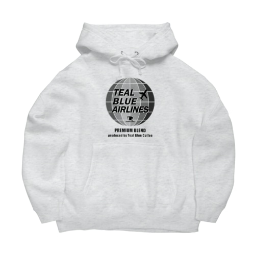 TEAL BLUE AIRLINES - grayscale Ver. - Big Hoodie