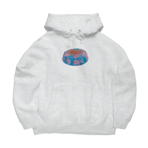 Colorful marble cake 派手なケーキ Big Hoodie