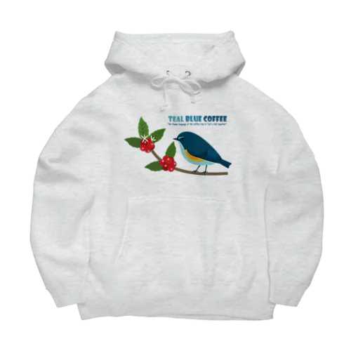 Teal Blue Bird Big Hoodie