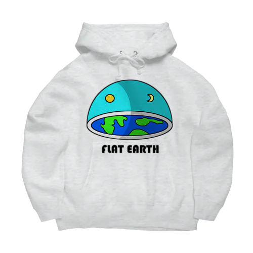 フラットアース　(FLAT　EARTH）透明背景 Big Hoodie