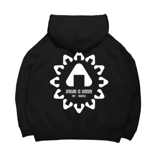 ONIGIRI is OISHII!!-白-(三角) Big Hoodie