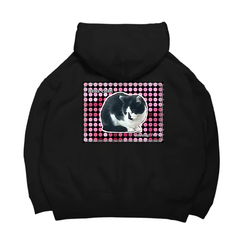 ドット柄ピンク系ハナちゃん【ロゴ入り】 Big Hoodie