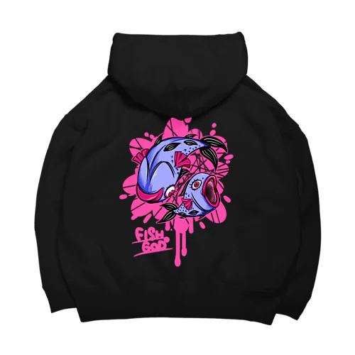 壊魚の乱舞(両面柄) Big Hoodie