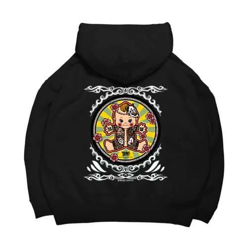 胸割りちゃん 般若面 面チラシ Big Hoodie