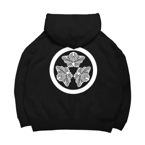 動物家紋h.t.（三つ蔦スズメ）白 Big Hoodie