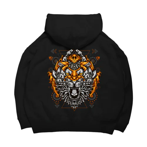 Tiger Head Cyberpunk Hoodie Big Hoodie