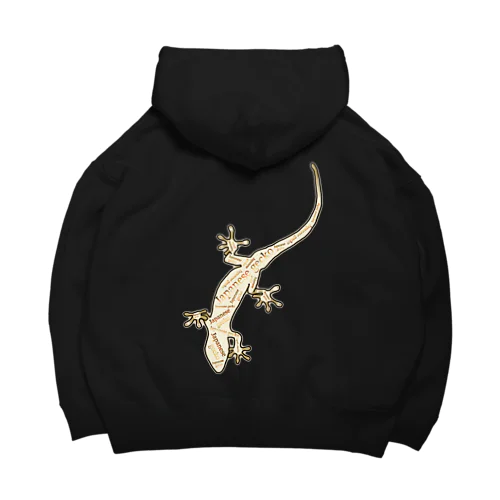 Japanese gecko(ニホンヤモリ)　英語デザイン Big Hoodie