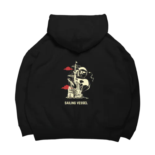 天空に航海する帆船 Big Hoodie