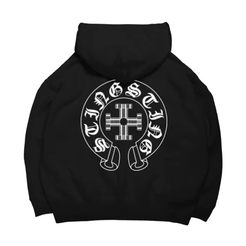 sting sting.Horseshoe logo(WHT) Big Hoodie