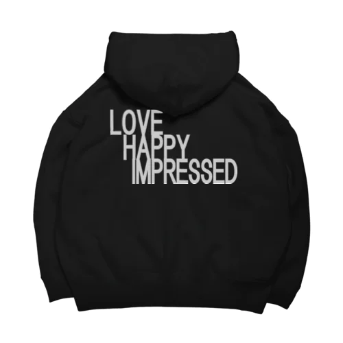 愛　幸せ　感動　love　happy　impressed ビッグシルエットパーカー