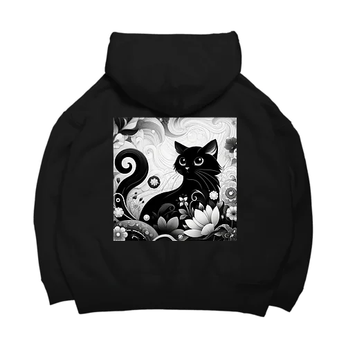 風に舞う花と猫の詩 Big Hoodie