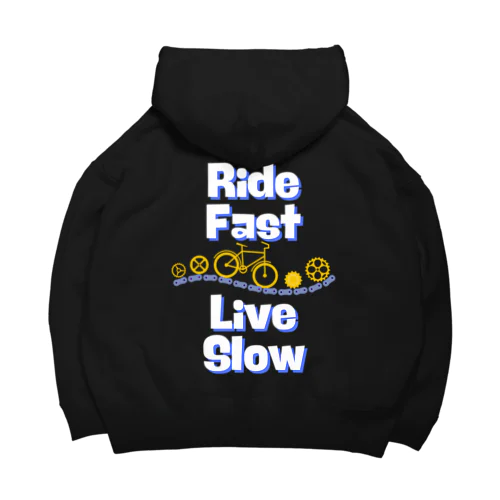 Ride Fast Live Slow ビッグシルエットパーカー