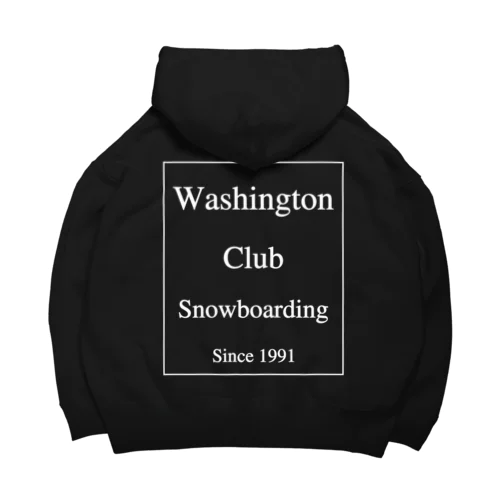 wc back print hoodie （裏起毛） ビッグシルエットパーカー