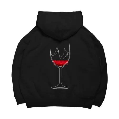 Wine ビッグシルエットパーカー