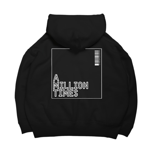  A MILLION TIMES/black ビックシルエットパーカー Big Hoodie