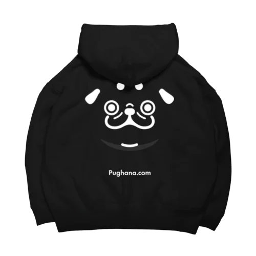 シルエットパグ（URL）濃色用 Big Hoodie