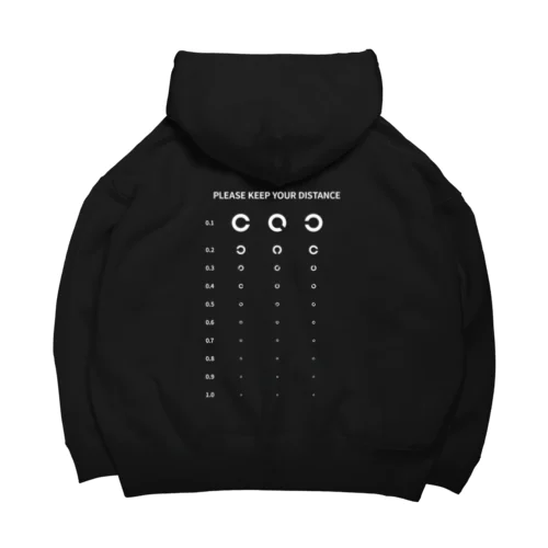 着るだけで社会的距離が保たれる（白文字） Big Hoodie