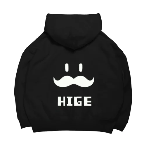 ヒゲHIGE（白抜き） Big Hoodie