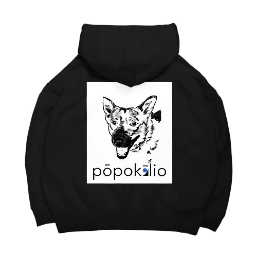 popokilio スマイルDOG ビッグシルエットパーカー