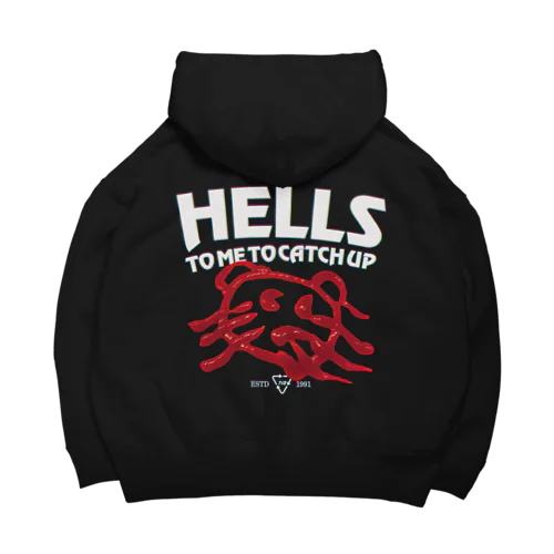 HELLS ketchup ビッグシルエットパーカー