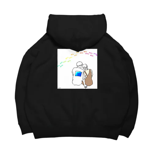 カップルイラスト Big Hoodie