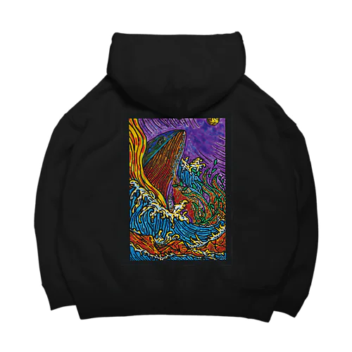 Whale Bound For The Moon Big Hoodie