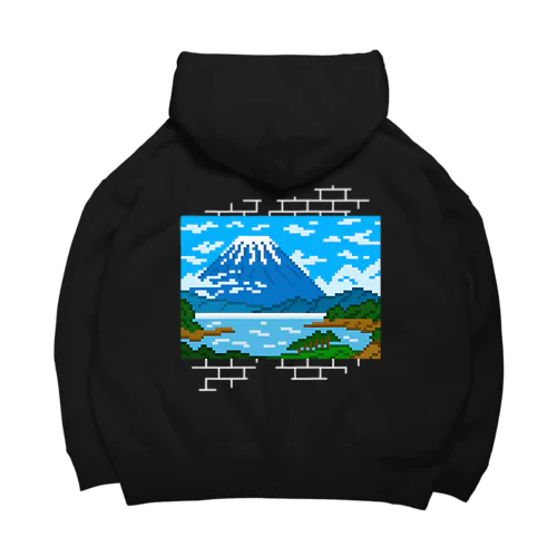 【両面】ドット絵の銭湯絵 Big Hoodie