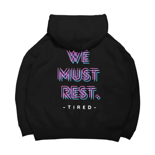 【オータム】”We must rest.”ネオン Big Hoodie