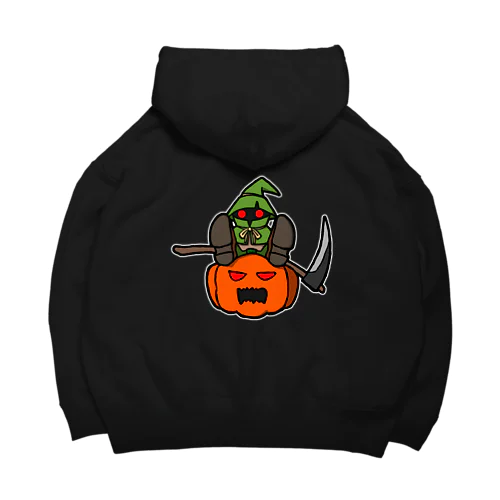 スケアクロウとジャック・オー・ランタン（バックプリント） Big Hoodie