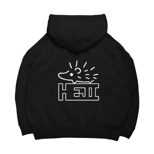 HEJIロゴ(白・大) Big Hoodie