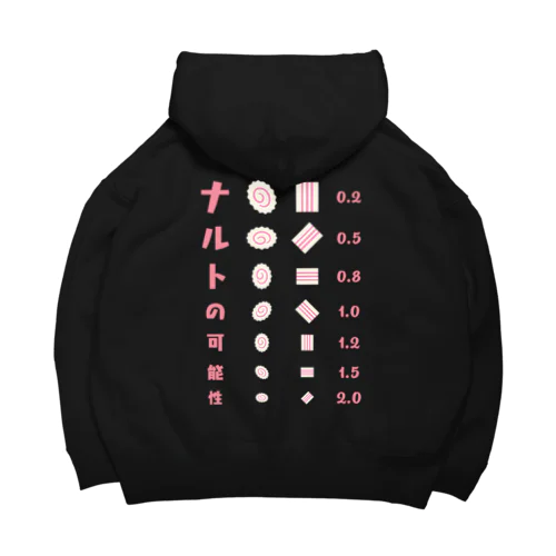 [★バック] ナルトの可能性【視力検査表パロディ】 Big Hoodie