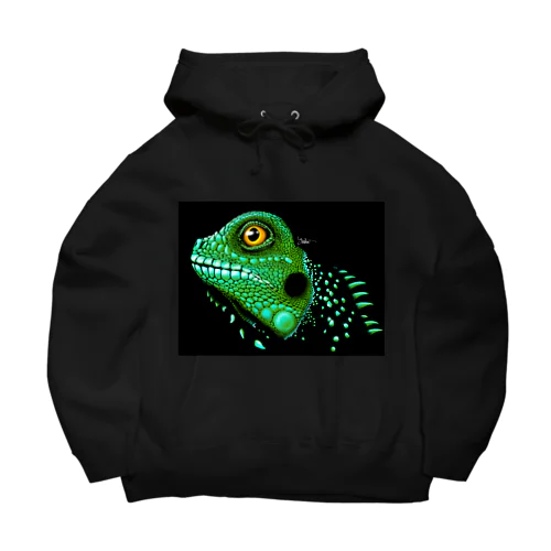 グリーンイグアナ Big Hoodie