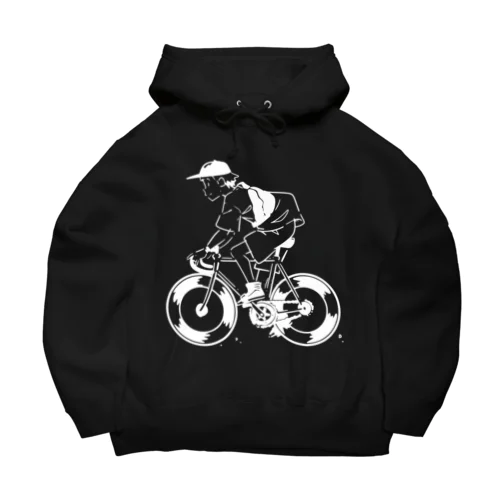 ピストバイクでポタリング Big Hoodie