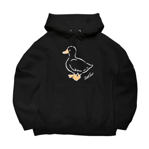 白ライン アヒル あひる ダック duck Big Hoodie