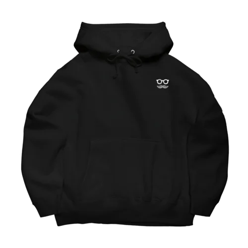 シンプルおひげ。（両面/白） Big Hoodie