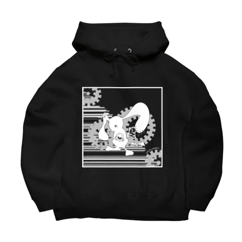 gear　rabbit（white） Big Hoodie