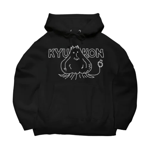 キュウコン（白抜き・文字バック） Big Hoodie