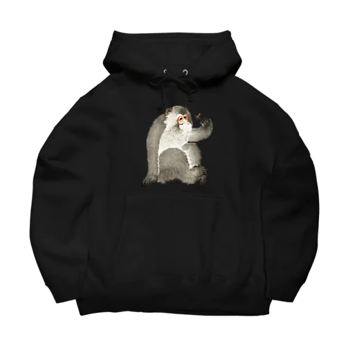 小原古邨　猿と蜻蛉（猿と虫）Ohara Koson / Monkey with insect Big Hoodie