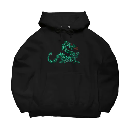 Fire dragon-02 turquoise Big Hoodie