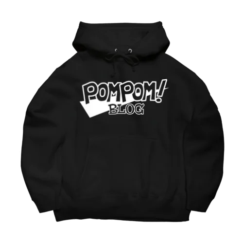 Pom Pom Blog Logo 2nd（white） ビッグシルエットパーカー