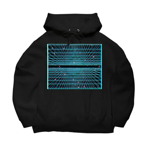 遠近グリッドのネオン宇宙 Big Hoodie