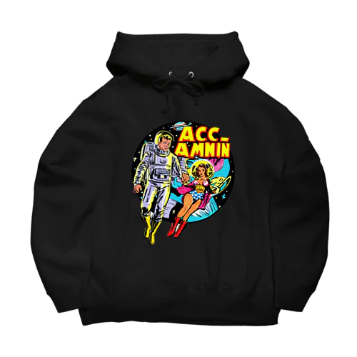 宇宙の男女　　昔のアメコミ風 Big Hoodie